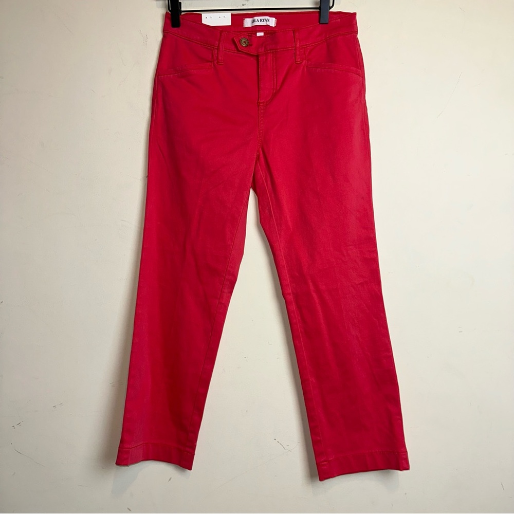 Lila Ryan Womens SZ 4 The Margot Straight Leg Chino Pant Pink Preppy Casual Y2K
